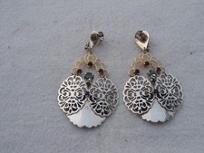 Reminiscence /belle paires de boucles d oreilles vintage /bijoux createur