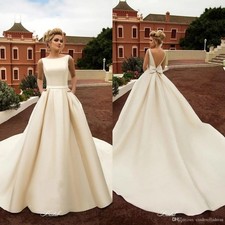 Robe soirée mariage dos nus papillon boutons blanche 36 38