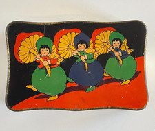 Ancienne et très jolie boîte tôle lithographiée SUPER PRALINES JACQUES Art Déco