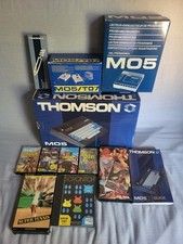 Superbe lot THOMSON MO5 Ordinateur vintage + Jeux, stylo, lecteur K7 ... TBE !