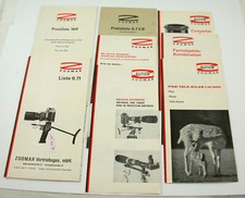 Lot prospectus dépliant ZOOMAR liste de prix objectif télécommande convertiss...