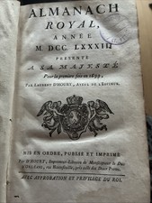 Almanach royal, année 1783