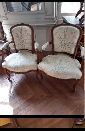 Paire fauteuils cabriolets - paire,
