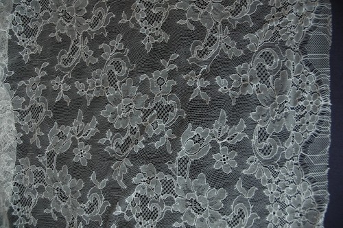 Coupon dentelle calais blanc - dentelle,