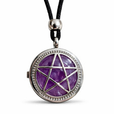 Collier pendentif améthyste