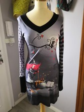 Tunique moulante - Anatopik - taille 36, thème sorcière, TBE Nombreux détails