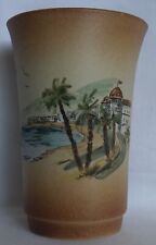 VASE ROULEAU Vintage GRES BASQUE CIBOURE Signé CAZALAS Décor Paysage T.B. ETAT !