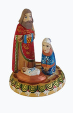 Bois sculpté Fait Main - Crèche en bois sculpte - Artisanat Russe - Cadeau Russe