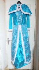deguisement femme robe bleu + cape reine des neiges taille unique