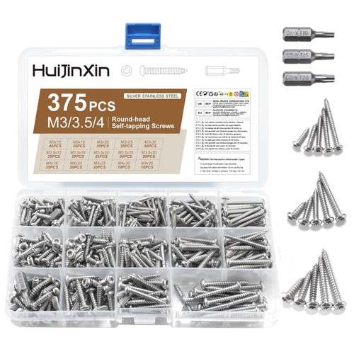 Vis inox 375 pcs - m3,5, m4