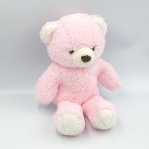 Ancienne peluche ours rose