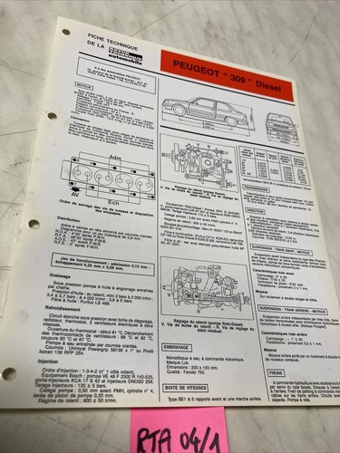 Automobile technical sheet - automobile,