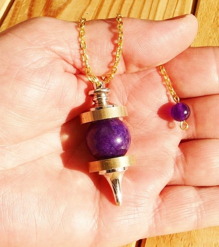 Pendule quartz violet 2 - ,