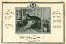 Publicité ancienne pianola