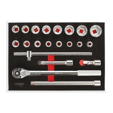 Module de douilles et accessoires 3/4'', 21 pièces 711.1034 KS Tools