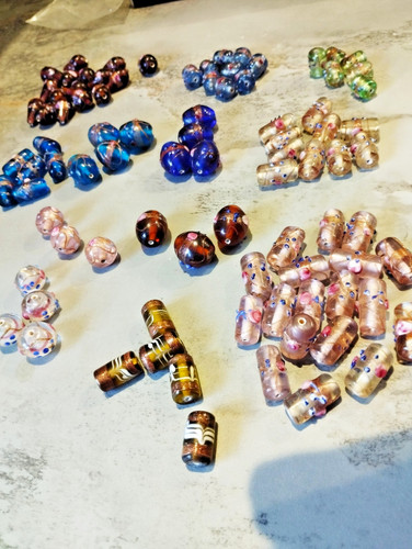 Lot perles verre - 88, de