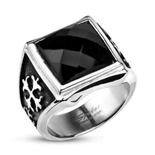 Grosse bague homme acier - grosse,