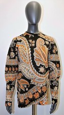 Vintage 70s tunic sweater LEONARD FASHION cashmere pattern size M made in France