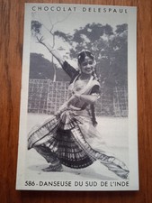Chocolat Delespaul Vignette n° 586 - Danseuse du Sud de l'Inde