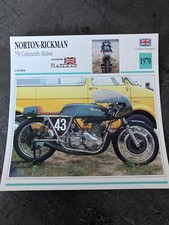 CARTE FICHE MOTO collection ATLAS NORTON RICKMAN 750 COMMANDO METISSE