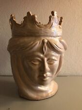❤️  superbe  cache pot vase tête de femme médicis tête de maure CALTAGIRONE