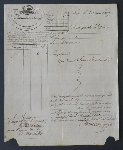 Facture lettre1817 marseille - facture,