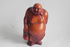 Bouddha rieur bois sculpté (74475)