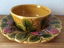 ancien confiturier  BARBOTINE sarreguemines   Décor de fruits 