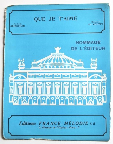 Partition vintage sheet music