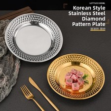 Assiettes rondes martelées en