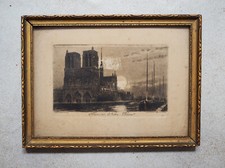 eau forte Charles Pinet cathédrale Notre dame