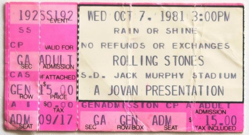 Billet concert ticket - stub, the