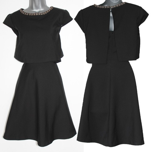 Monsoon noir robe crêpe - noir,