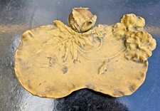 MURSH ENCRIER BRONZE DORE DECOR PENSÉES ART NOUVEAU INKWELL JUGENDSTIL 1900