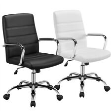Fauteuil de Bureau Chaise de Bureau Blanche Ergonomique Hauteur Réglable 