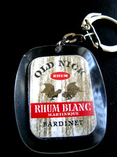 Porte-clés Key ring RHUM OLD NICK Blanc & PUNCH Bardinet Martinique