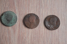 France -  Lot  de  3  Pièces  de  5  centimes  de  l'an  5  et  8