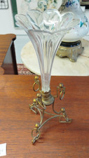 Vase TULIPE Cristal Et Bronze NAPOLEON III 3 En L Etat Ancien 9MAG 05/09