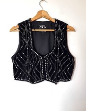 Zara Waistcoat Size M L Black