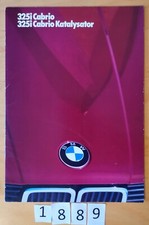 BMW E30 325i CABRIO/ CATALYSEUR + BAUR Prospectus Allemand 26 pages 1/1986