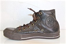 CONVERSE ALL STAR chaussures cuir vieilli marron homme P 39 UK 6,5 état neuf