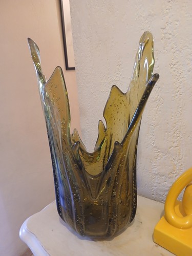 Grand vase verre - vase, soufflé