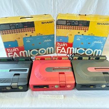 Twin Famicom Sharp Nintendo AN-505BK / 500R / 500B Console Testée Japon New...