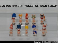 SERIE COMPLETE DE FEVES LES LAPINS CRETINS "COUP DE CHAPEAUX" 2019