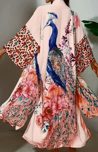 Peignoir kimono motif japonais - kimono,