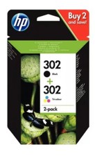 HP 302  Multipack Original pack: BLACK/COLOR - X4D37AE- Date 2026