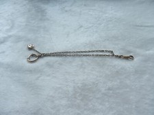 Ancienne chaine de montre à gousset plaqué or Breloque Coeur poinçon California