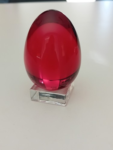 Oeuf rouge cristal baccarat - oeuf,