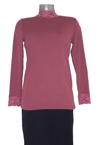 Damart lace trim long sleeve - long,