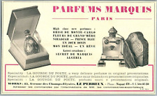 WORKS PARFUM MARQUIS 1920 NIRADJAH FLACON PARFUMERIE GOURDE POETE PUB ANCIENNE